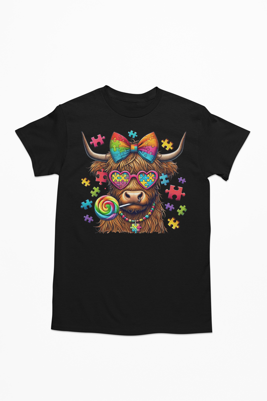 Autism Awareness Highland Cow