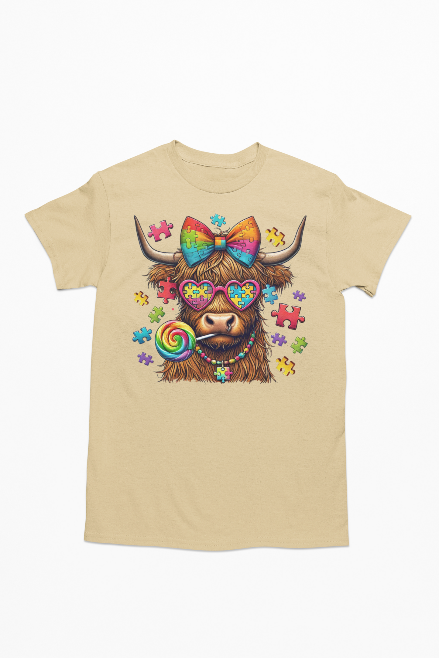 Autism Awareness Highland Cow