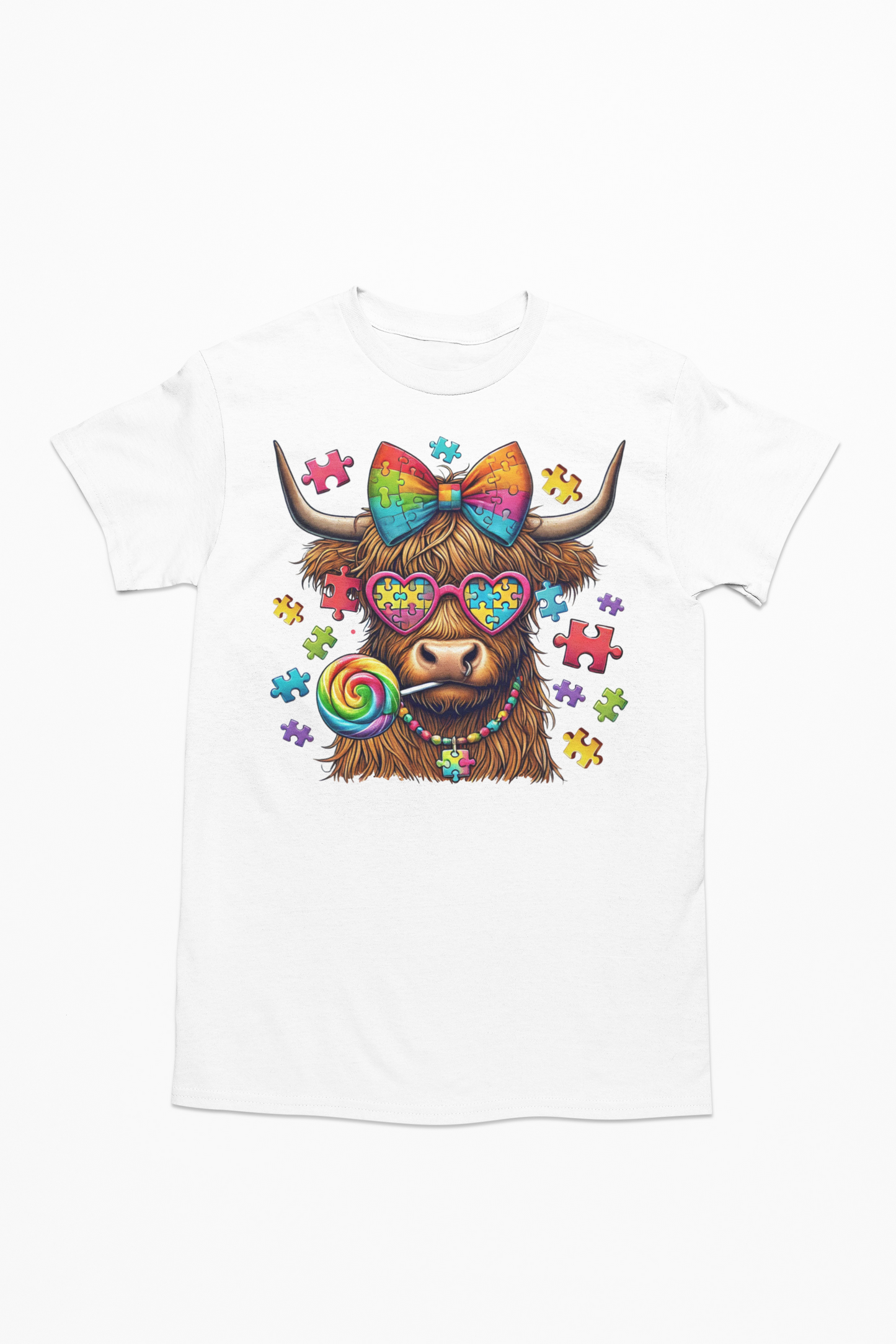 Autism Awareness Highland Cow