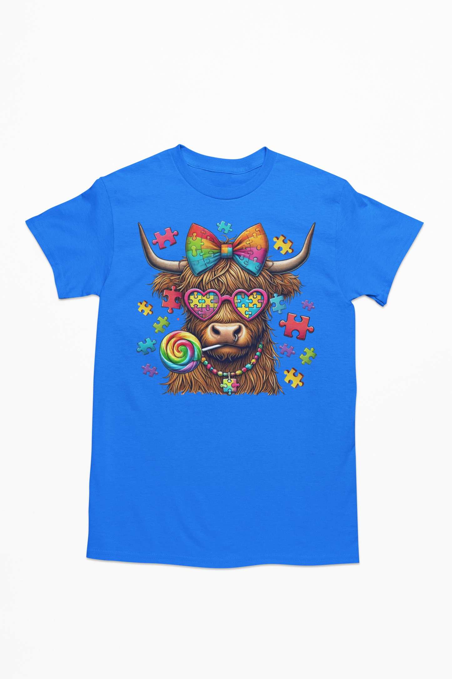 Autism Awareness Highland Cow