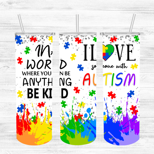 I Love Someone with Autism Tumbler