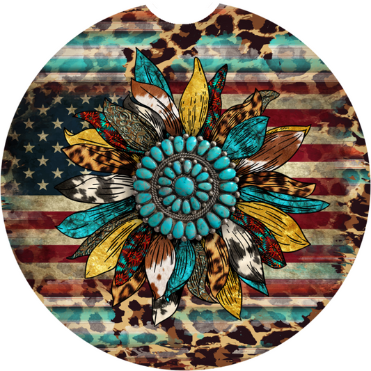 Sunflower & Flag