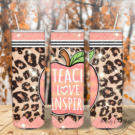 Teach Love Inspire-Cheetah Print